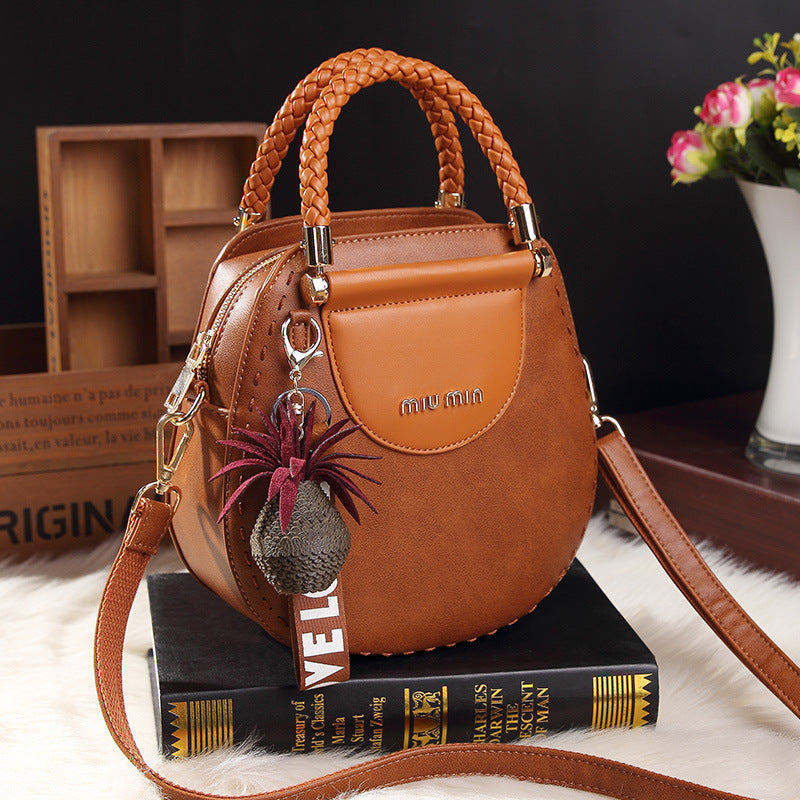 Sac Rond PU Élégant et Pratique