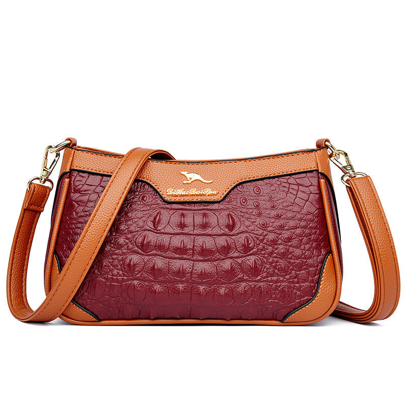 Petit Sac Carré au Motif Crocodile