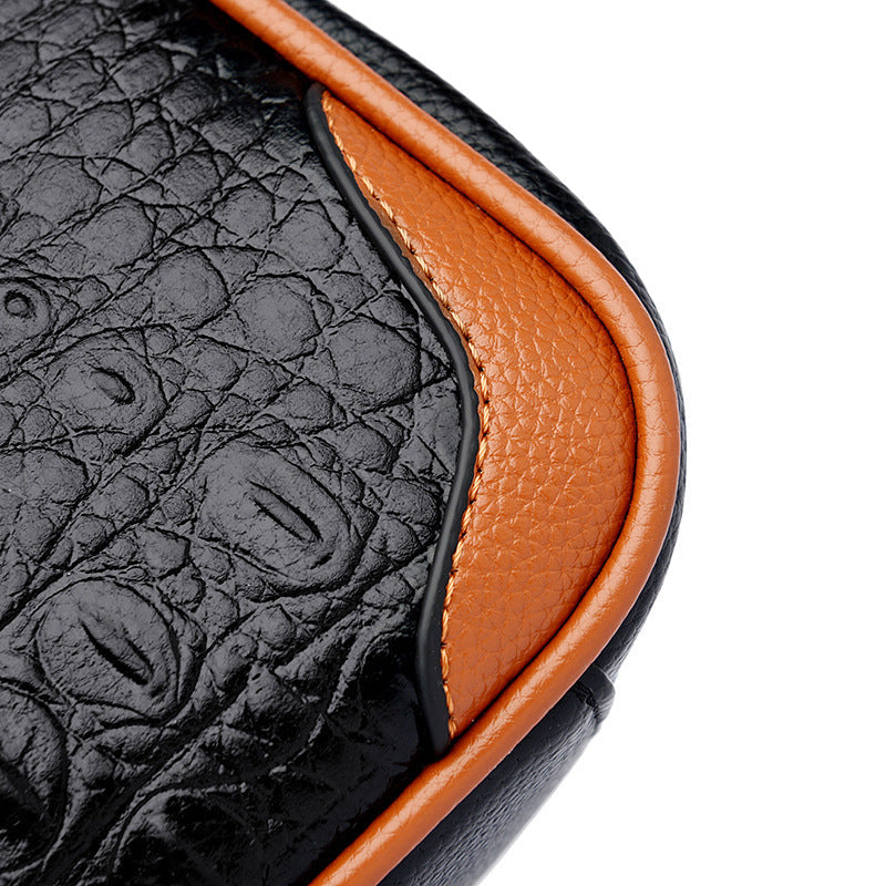 Petit Sac Carré au Motif Crocodile