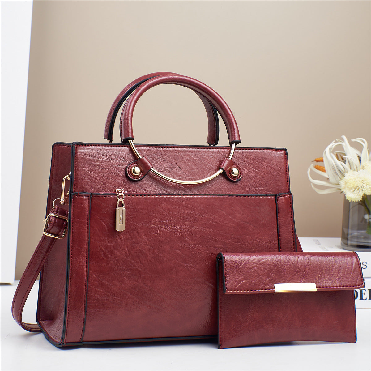 Sac vintage avec détails contrastés