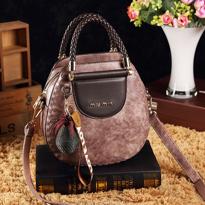 Sac Rond PU Élégant et Pratique